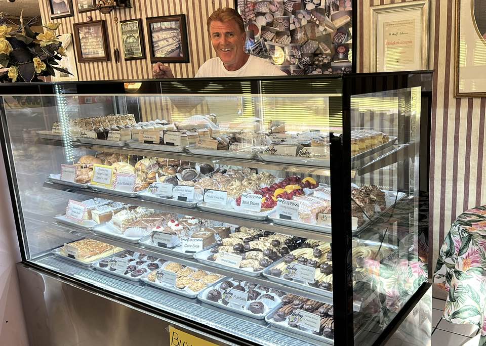 Bakery owner on the front desk
